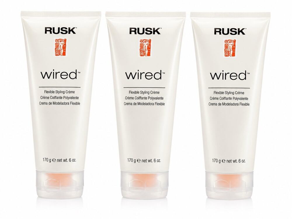 3x RUSK Wired Flexible Styling Creme 6 oz 170g Hair Styling Cream